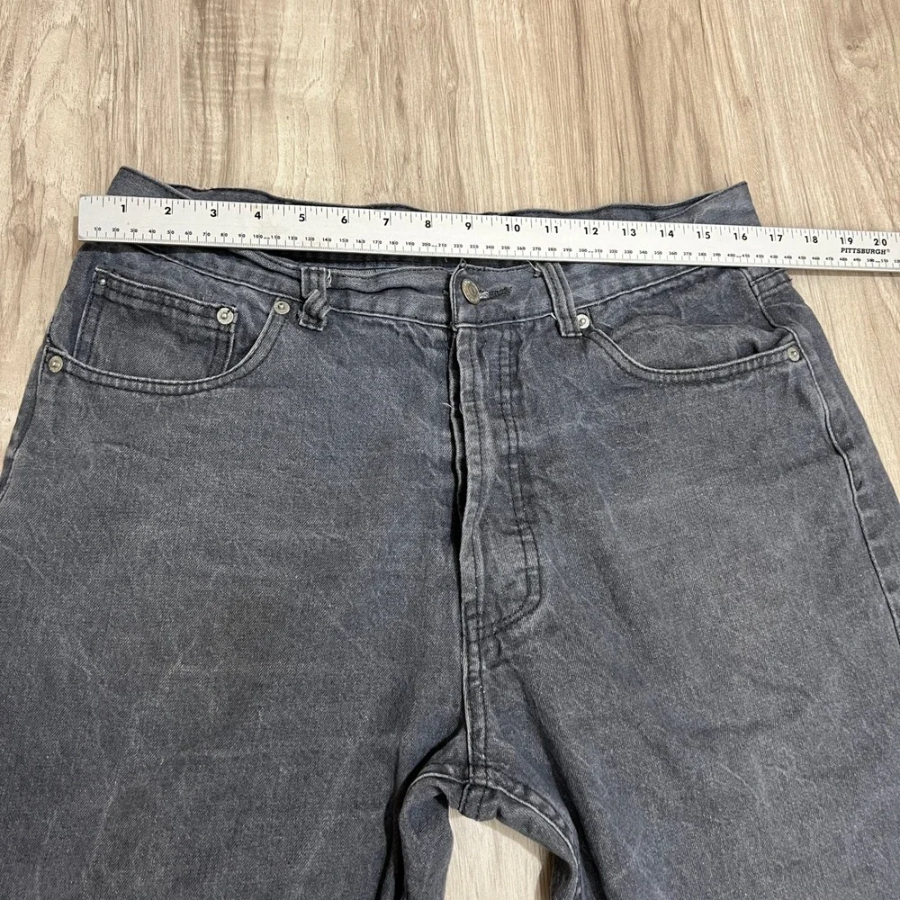 Levis 501 Mens 34x34 Faded Washed Black Charcoal Jeans Straight Leg Button Fly